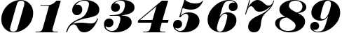 Пример написания цифр шрифтом Normande Italic BT