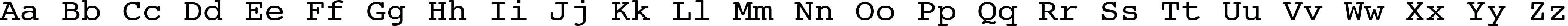 Пример написания английского алфавита шрифтом NTCourierVK Normal110n