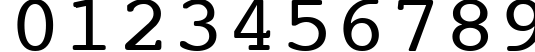 Пример написания цифр шрифтом NTCourierVK Normal110n