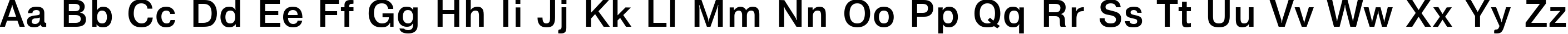 Пример написания английского алфавита шрифтом NTHarmonica Bold105b