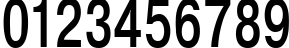 Пример написания цифр шрифтом NTHarmonica Bold70b