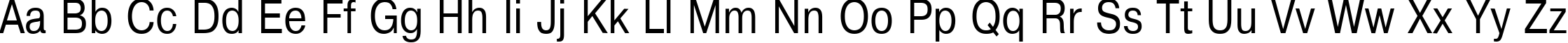 Пример написания английского алфавита шрифтом NTHarmonica Normal85n