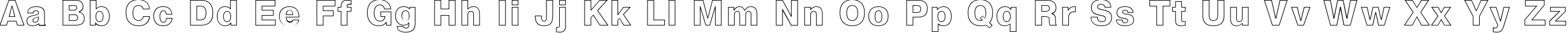 Пример написания английского алфавита шрифтом NTOutline