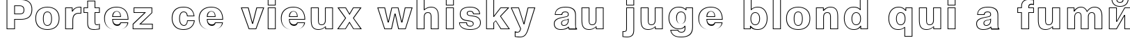 Пример написания шрифтом NTOutline текста на французском