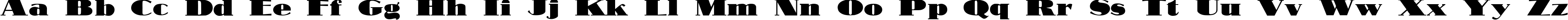 Пример написания английского алфавита шрифтом Nubian Regular
