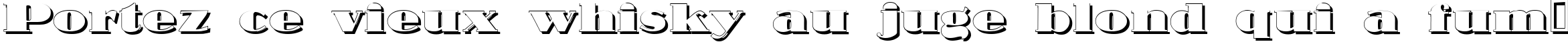 Пример написания шрифтом Nubian Shadow текста на французском