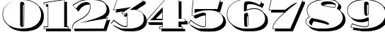 Пример написания цифр шрифтом Nubian Shadow