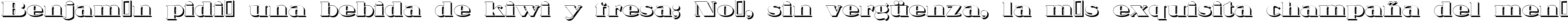Пример написания шрифтом Nubian Shadow текста на испанском