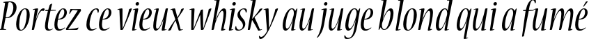 Пример написания шрифтом Nueva Std Condensed Italic текста на французском
