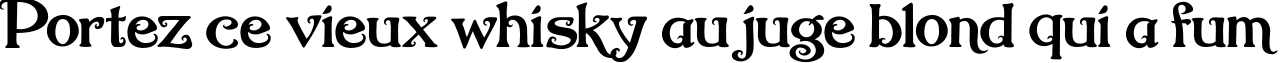 Пример написания шрифтом Nugie Romantic текста на французском