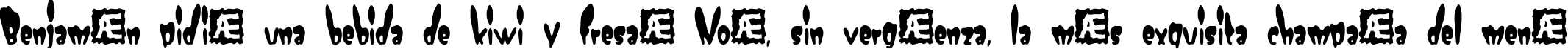 Пример написания шрифтом Numskull BRK текста на испанском