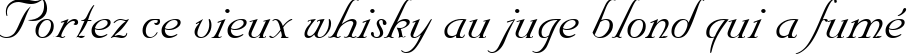 Пример написания шрифтом Nuptial BT текста на французском