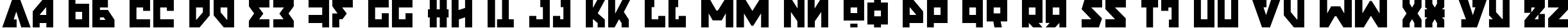 Пример написания английского алфавита шрифтом Nyet Semi-Condensed