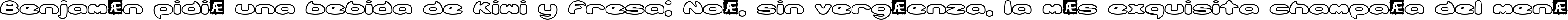 Пример написания шрифтом Obloquy Outline BRK текста на испанском