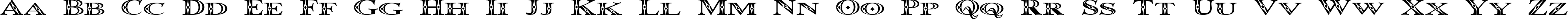 Пример написания английского алфавита шрифтом Occoluchi Minicaps
