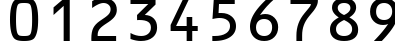 Пример написания цифр шрифтом OCR-B 10 BT
