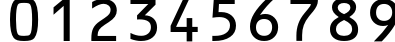 Пример написания цифр шрифтом OCR-B10PitchBT