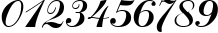 Пример написания цифр шрифтом OdessaScript Regular