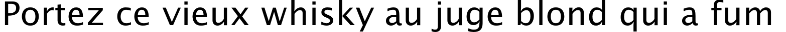 Пример написания шрифтом OfficeTypeSans текста на французском