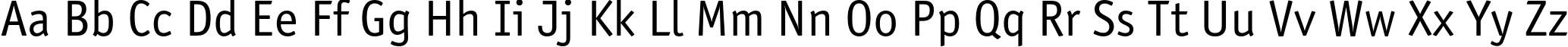 Пример написания английского алфавита шрифтом OfficinaSansC
