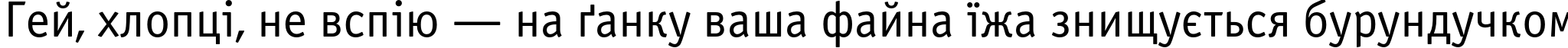 Пример написания шрифтом OfficinaSansC текста на украинском