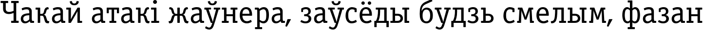 Пример написания шрифтом OfficinaSerifC текста на белорусском