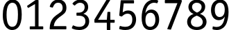 Пример написания цифр шрифтом OfficinaSerifC