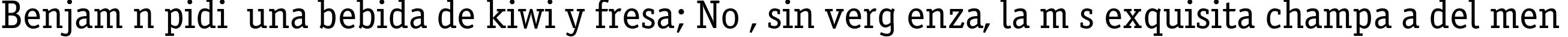 Пример написания шрифтом OfficinaSerifC текста на испанском