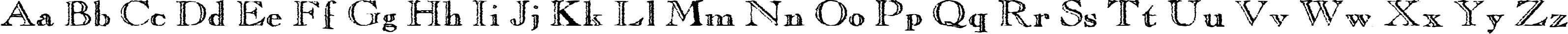 Пример написания английского алфавита шрифтом Old Copperfield