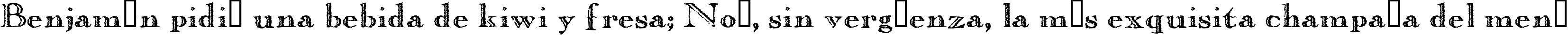 Пример написания шрифтом Old Copperfield текста на испанском