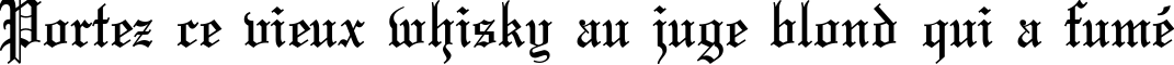 Пример написания шрифтом Olde English Regular текста на французском