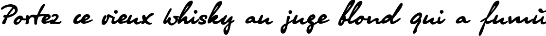 Пример написания шрифтом OlgaC текста на французском