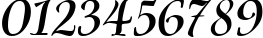 Пример написания цифр шрифтом Olietta script BoldItalic