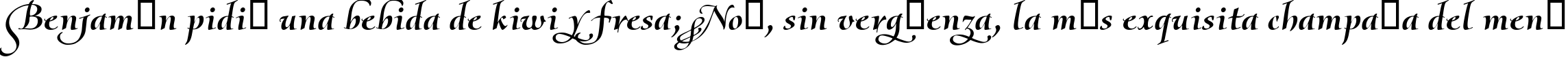 Пример написания шрифтом Olietta script-Poesia BoldItalic текста на испанском