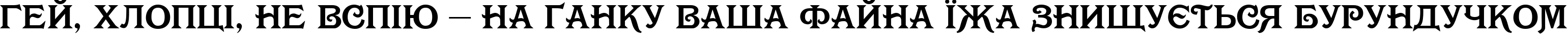 Пример написания шрифтом Olympia Deco текста на украинском
