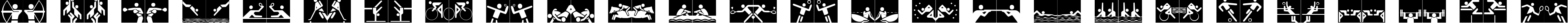 Пример написания английского алфавита шрифтом Olympicons 2