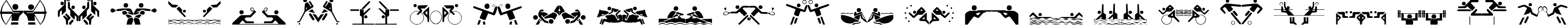 Пример написания английского алфавита шрифтом Olympicons Regular