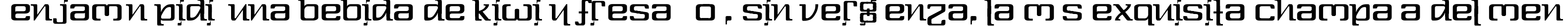 Пример написания шрифтом One-Eighty Regular текста на испанском