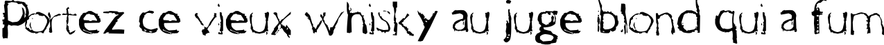 Пример написания шрифтом One Way текста на французском
