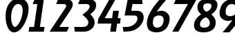 Пример написания цифр шрифтом OnStageSerial-Medium-Italic