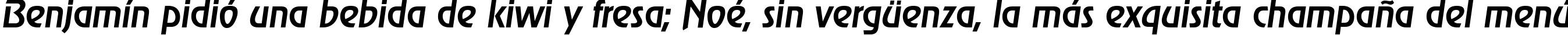 Пример написания шрифтом OnStageSerial-Medium-Italic текста на испанском
