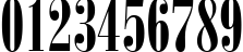 Пример написания цифр шрифтом Onyx BT