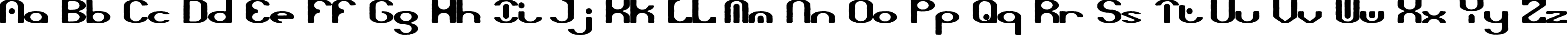 Пример написания английского алфавита шрифтом Opiated BRK