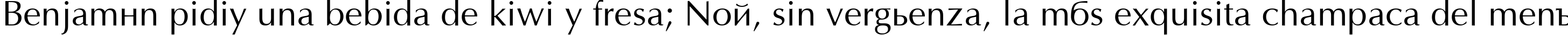 Пример написания шрифтом Optima текста на испанском