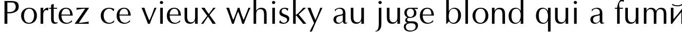 Пример написания шрифтом Optimal текста на французском