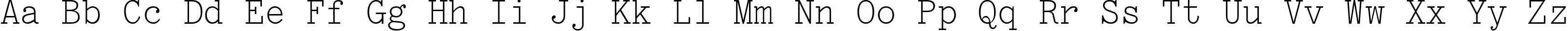 Пример написания английского алфавита шрифтом OptimusCTT