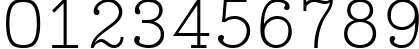 Пример написания цифр шрифтом OptimusCTT