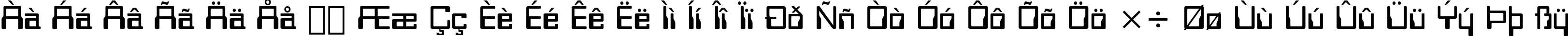Пример написания русского алфавита шрифтом Orbit-B BT