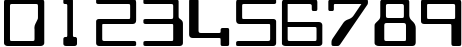 Пример написания цифр шрифтом Orbit-B BT