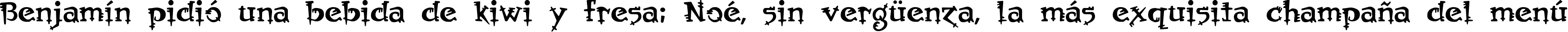 Пример написания шрифтом Orbus Multiserif текста на испанском